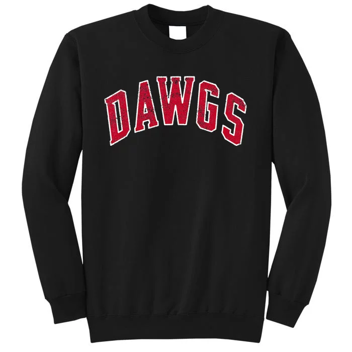 Go D.A.W.G.S Sic Em Team Mascot School Spirit Game Day Tall Sweatshirt