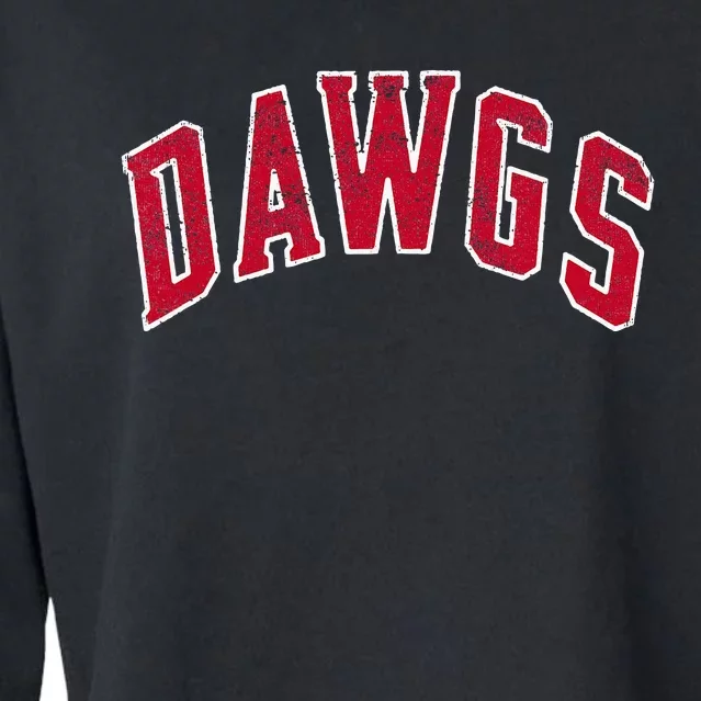 Go D.A.W.G.S Sic Em Team Mascot School Spirit Game Day Cropped Pullover Crew