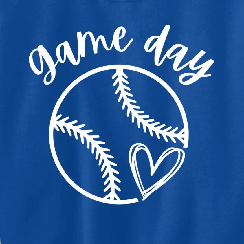 Game Day Softball Heart Love S Or Baseball Gift Kids Sweatshirt