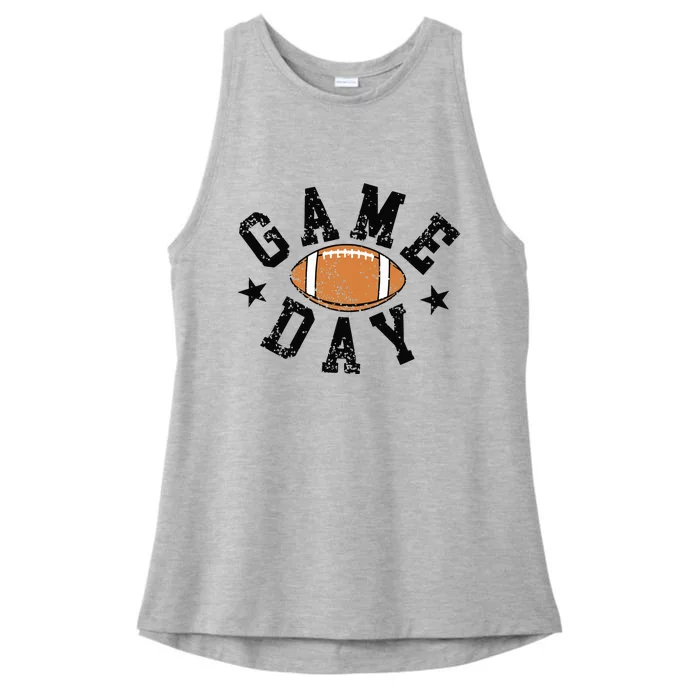 Game Day Sweatshirt For Football Season Tailgate Party Simple Preppy Ladies Tri-Blend Wicking Tank