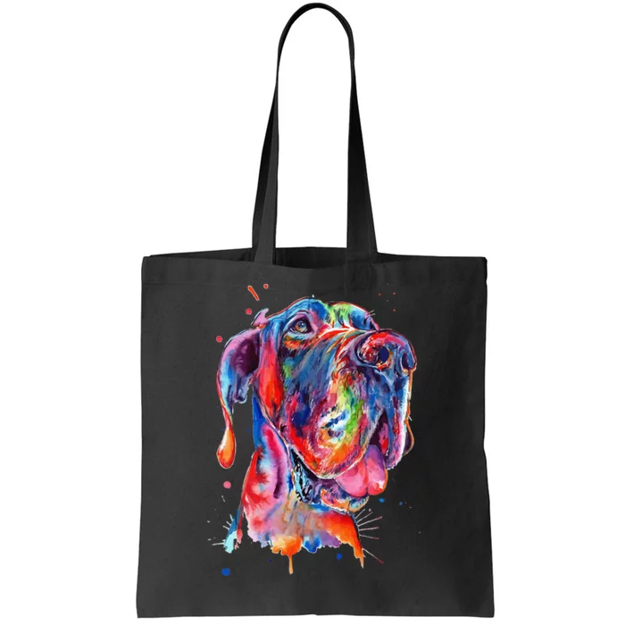 Great Dane Splash Art Dane Tote Bag