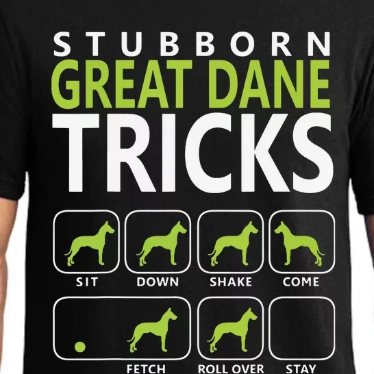 Great Dane Shirts Stubborn Great Dane Tricks Dog Pajama Set