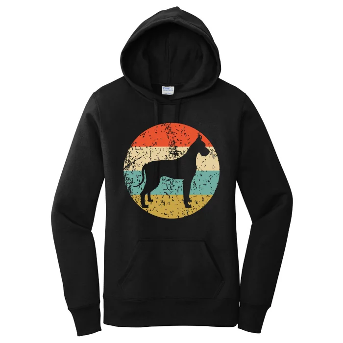 Great Dane Shirts Vintage Retro Great Dane Dog Women's Pullover Hoodie