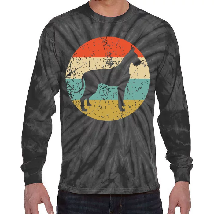 Great Dane Shirts Vintage Retro Great Dane Dog Tie-Dye Long Sleeve Shirt