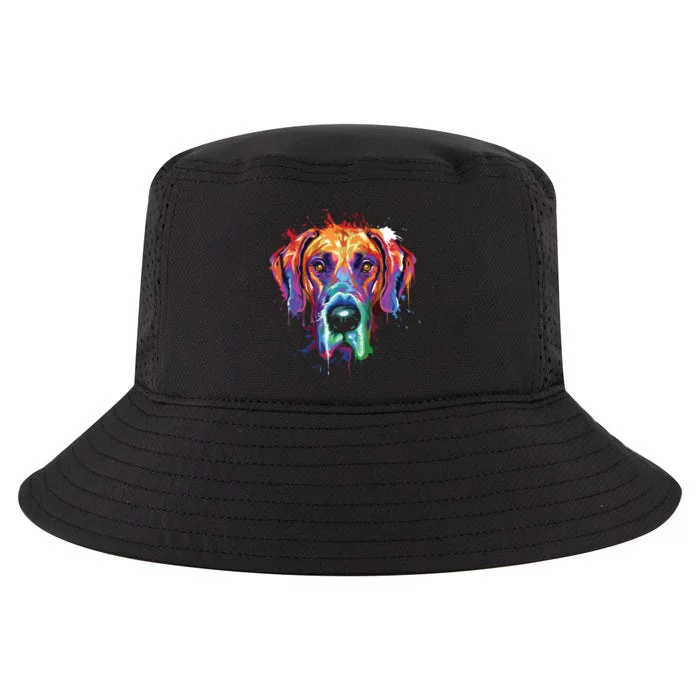 Great Dane Splash Art Dane Shirts Great Dane Gifts Cool Comfort Performance Bucket Hat