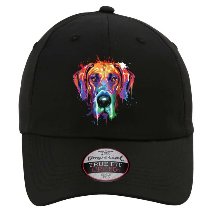 Great Dane Splash Art Dane Shirts Great Dane Gifts The Original Performance Cap