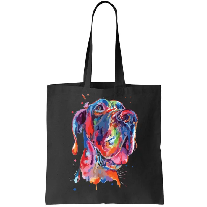 Great Dane Splash Art Dane Tote Bag