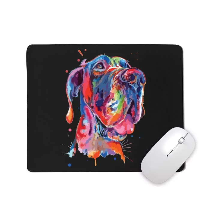 Great Dane Splash Art Dane Mousepad