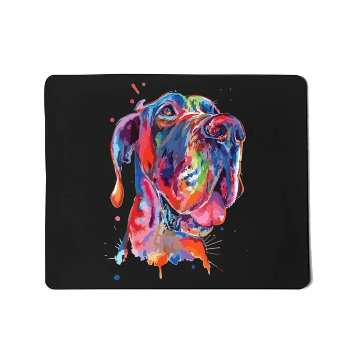 Great Dane Splash Art Dane Mousepad