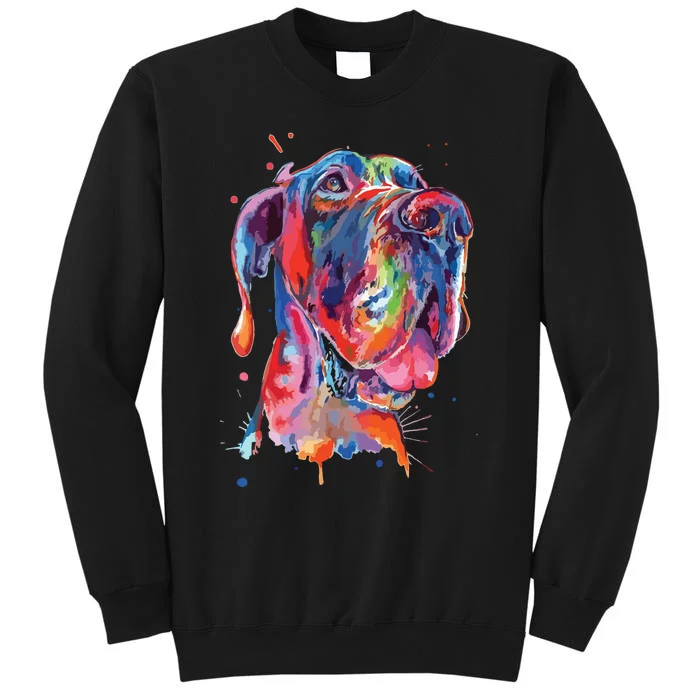 Great Dane Splash Art Dane Tall Sweatshirt