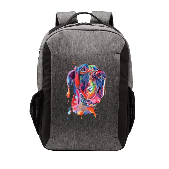 Great Dane Splash Art Dane Vector Backpack