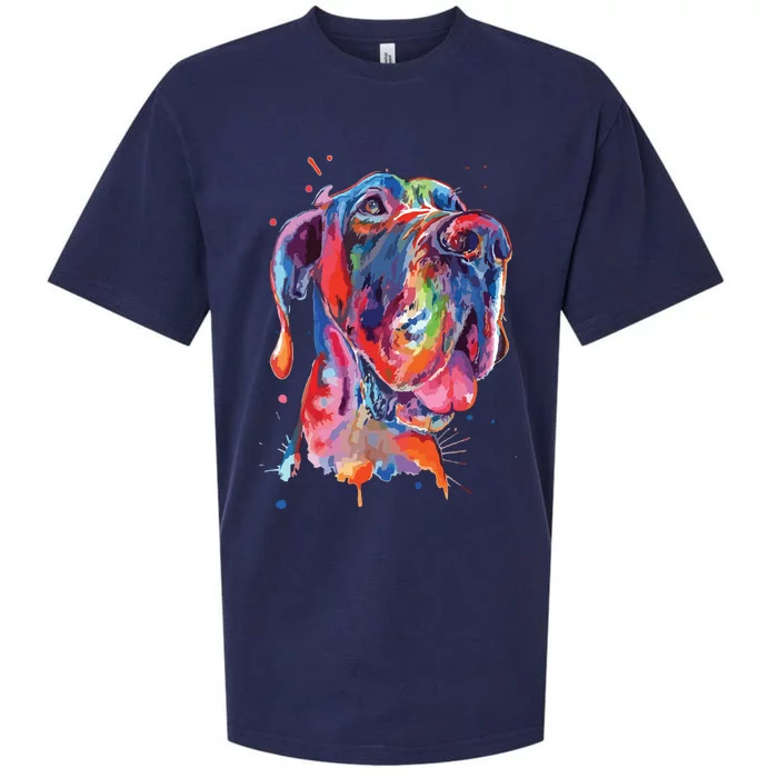 Great Dane Splash Art Dane Sueded Cloud Jersey T-Shirt