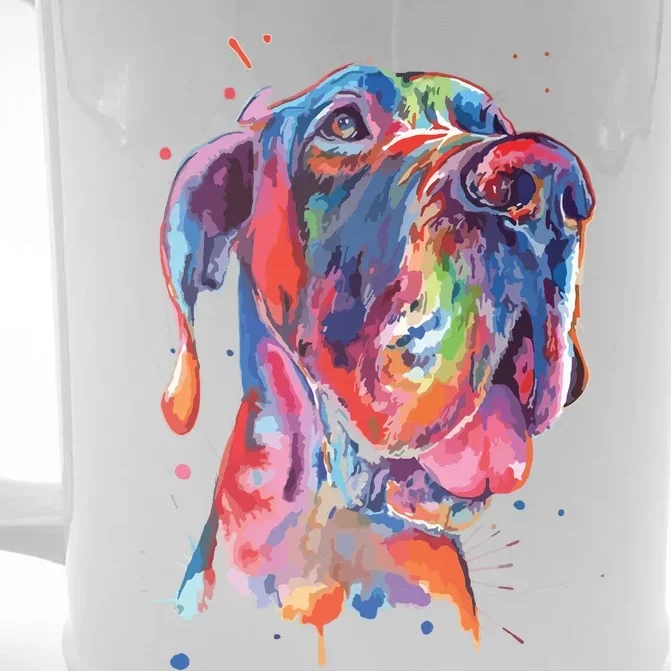 Great Dane Splash Art Dane Front & Back Beer Stein