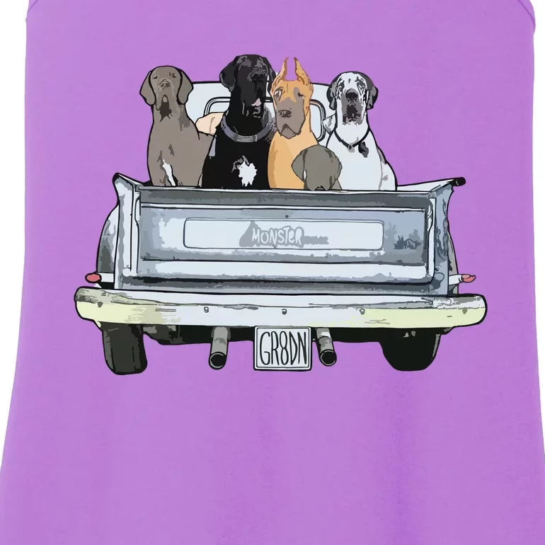 Great Dane Squad Pickup Truck Top For Men Large Dog Dad Ladies Essential Tank