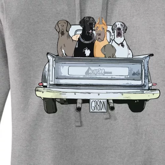 Great Dane Squad Pickup Truck Top For Men Large Dog Dad Women's Pullover Hoodie