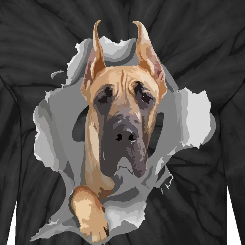 Great Dane Shirts Great Dane Lover Shirts Great Dane Tie-Dye Long Sleeve Shirt