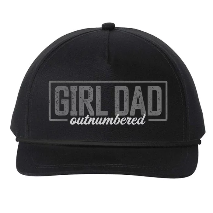 Girl Dad Shirt For Men Father's Day Outnumbered Girl Dad Snapback Five-Panel Rope Hat