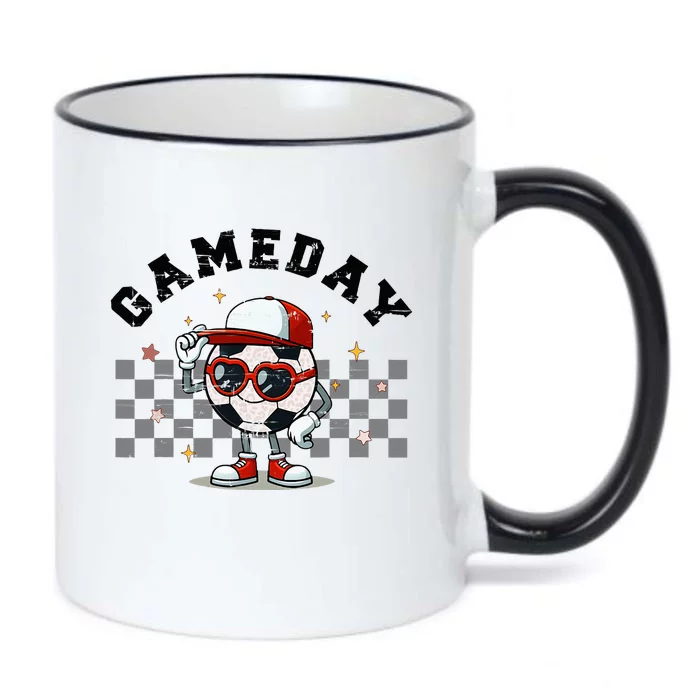 Game Day Soccer Funny Game Day Soccer Sport Lover Black Color Changing Mug