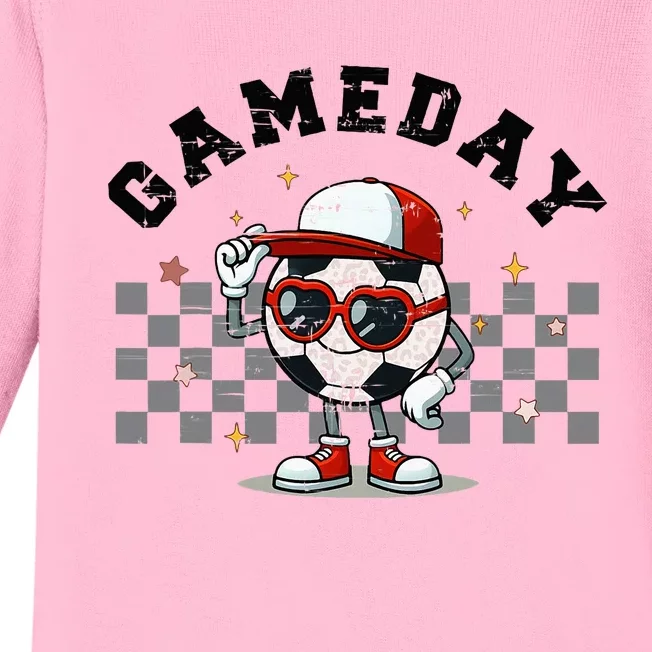 Game Day Soccer Funny Game Day Soccer Sport Lover Baby Long Sleeve Bodysuit