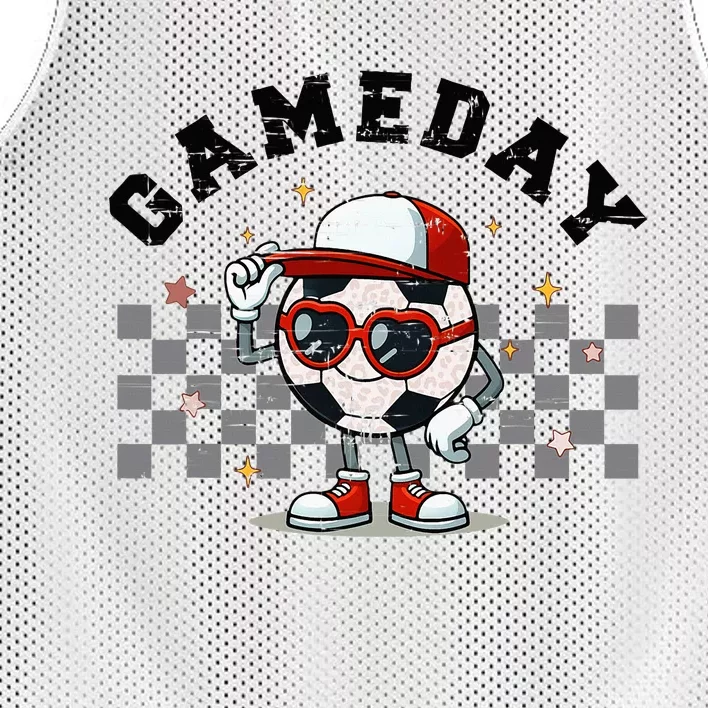 Game Day Soccer Funny Game Day Soccer Sport Lover Mesh Reversible Basketball Jersey Tank