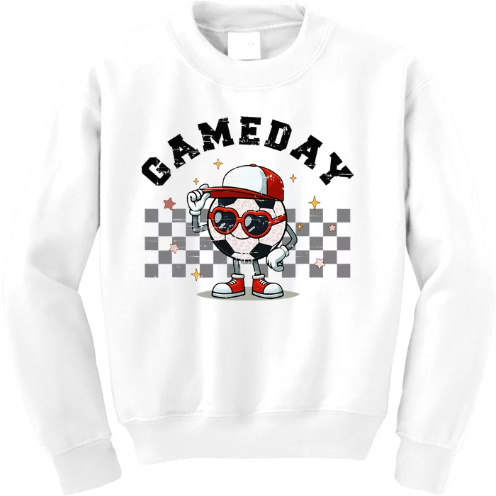 Game Day Soccer Funny Game Day Soccer Sport Lover Kids Sweatshirt