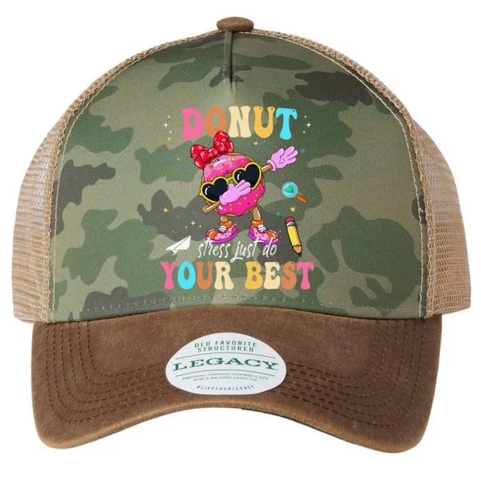 Groovy Donut Stress Just Do Your Best Testing Day Teachers Legacy Tie Dye Trucker Hat