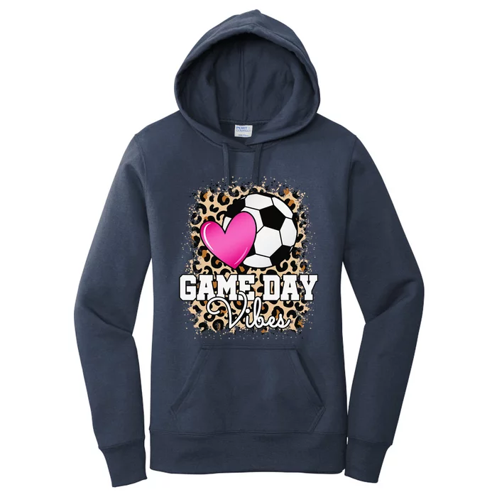 Game Day Soccer Leopard Print Soccer Women's Pullover Hoodie