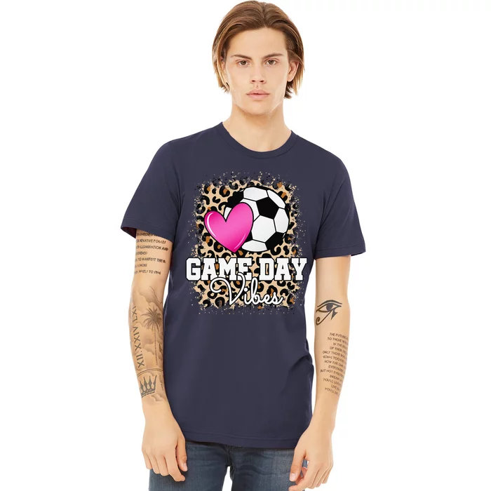 Game Day Soccer Leopard Print Soccer Premium T-Shirt