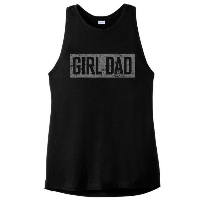 Girl Dad Shirts Men Proud Father Fathers Day Vintage Ladies Tri-Blend Wicking Tank