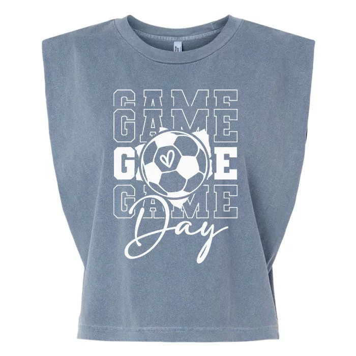 Game Day Soccer Garment-Dyed Women's Muscle Tee