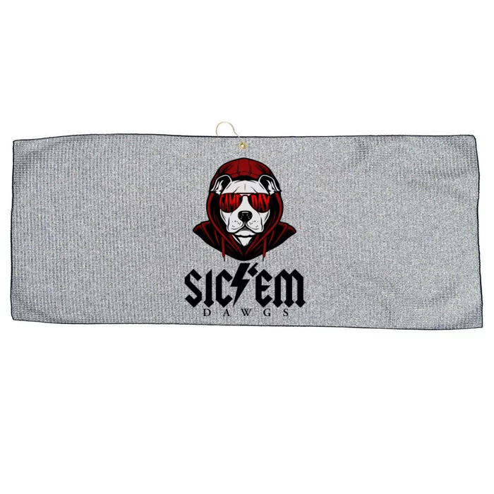 Game Day Sic Em Bulldog Large Microfiber Waffle Golf Towel