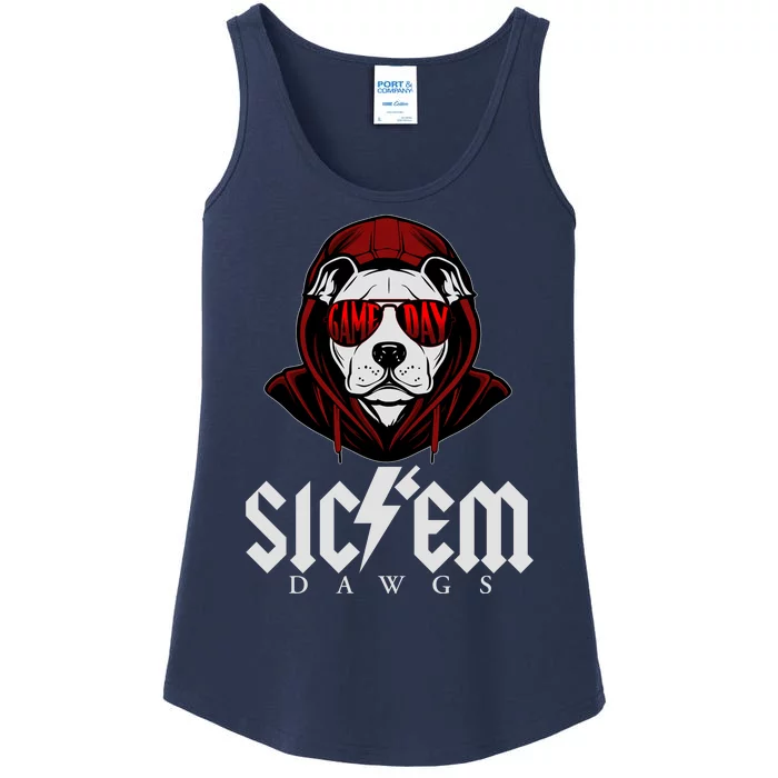 Game Day Sic Em Bulldog Ladies Essential Tank