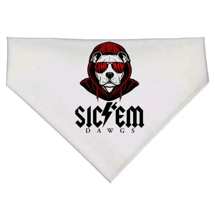 Game Day Sic Em Bulldog USA-Made Doggie Bandana