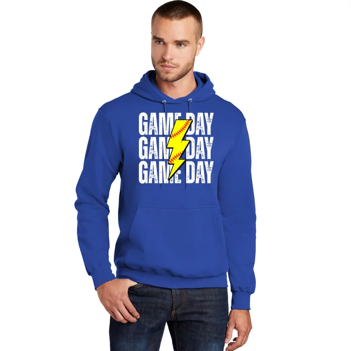 Game Day Softball Sport Vintage Hoodie