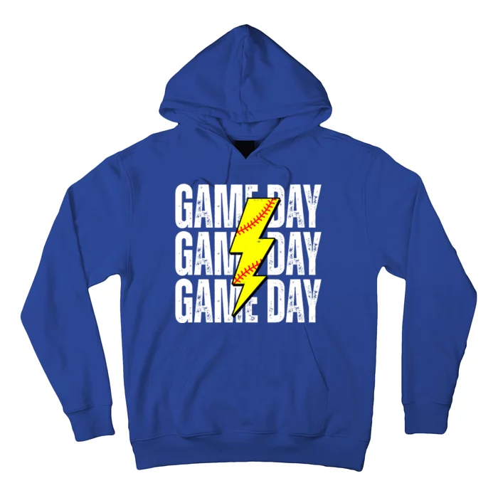 Game Day Softball Sport Vintage Hoodie