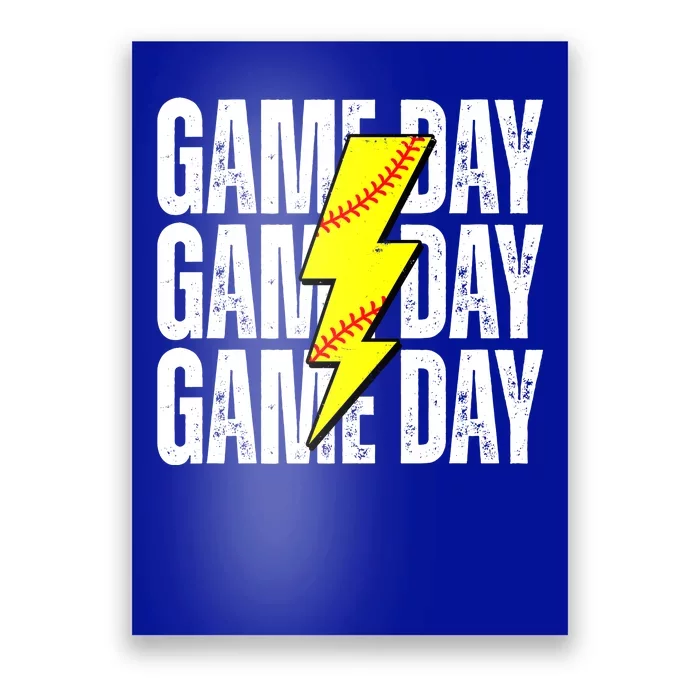 Game Day Softball Sport Vintage Poster