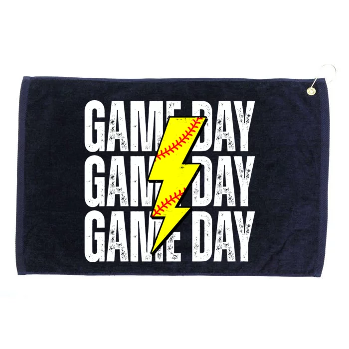 Game Day Softball Sport Vintage Grommeted Golf Towel