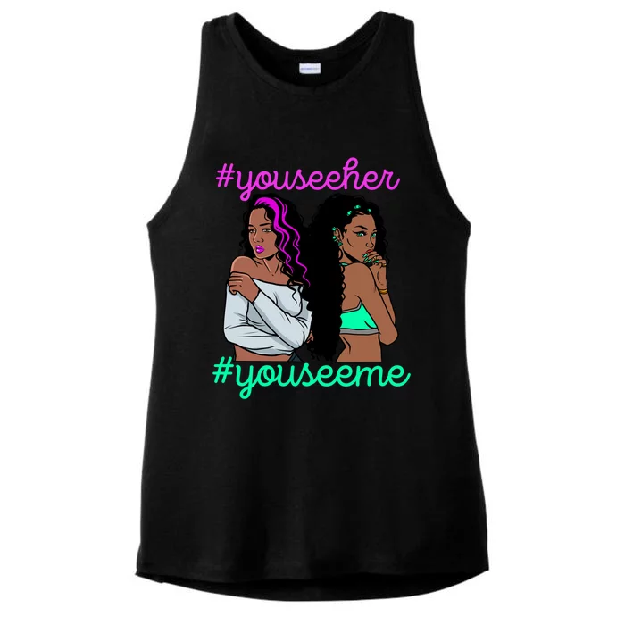 Galentines Day Single Best Melanin Queen Black Friends Funny Gift Ladies Tri-Blend Wicking Tank