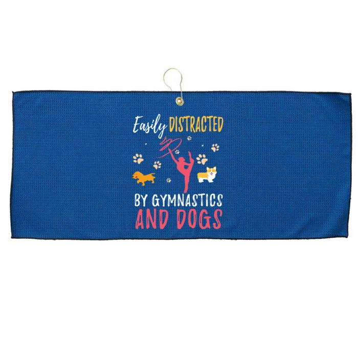 Gymnastics Dogs Shirts Funny Gymnast Dog Lover Gift Large Microfiber Waffle Golf Towel