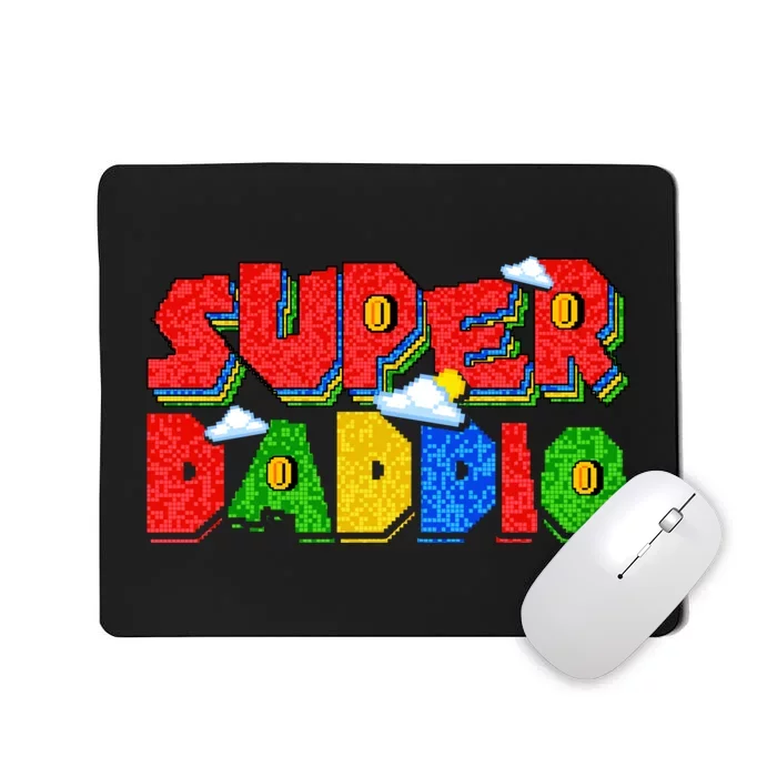 Gamer Dad Super Daddio Fathers Day Funny Gift Mousepad