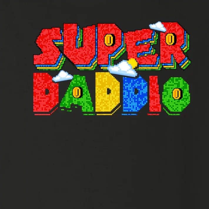 Gamer Dad Super Daddio Fathers Day Funny Gift Toddler Long Sleeve Shirt