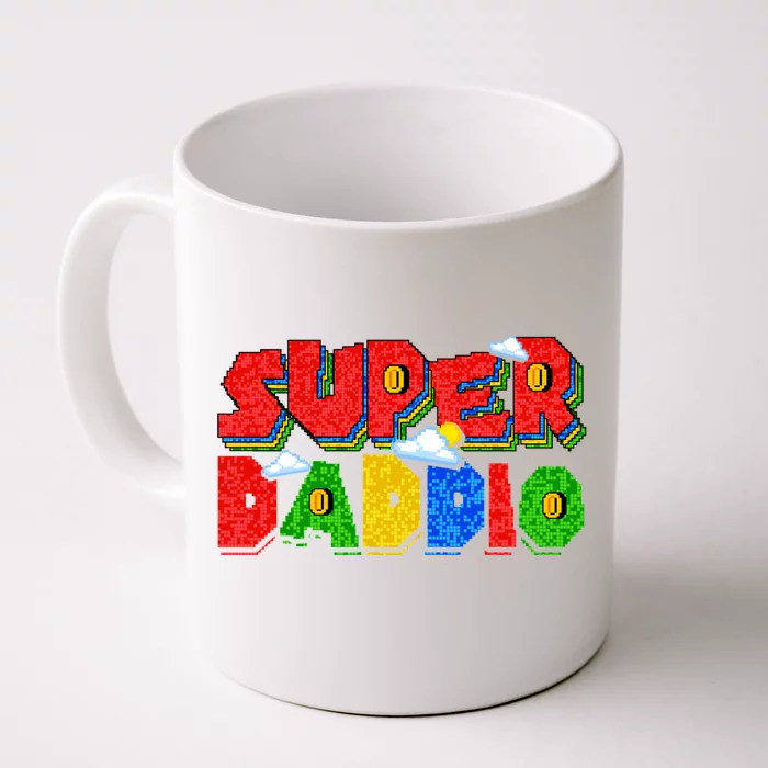 Gamer Dad Super Daddio Fathers Day Funny Gift Front & Back Coffee Mug