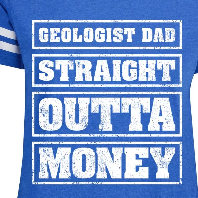 Geologist Dad Straight Outta Money Geologist Father's Day Gift Enza Ladies Jersey Football T-Shirt