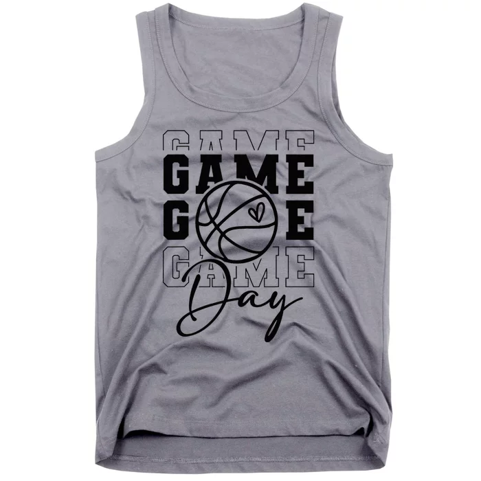 Game Day Sport Lover Mothers Day Basketball Mom Tank Top