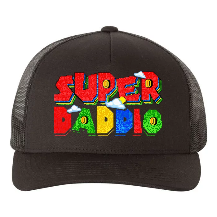 Gamer Dad Super Daddio Father's Day Funny Gift Yupoong Adult 5-Panel Trucker Hat