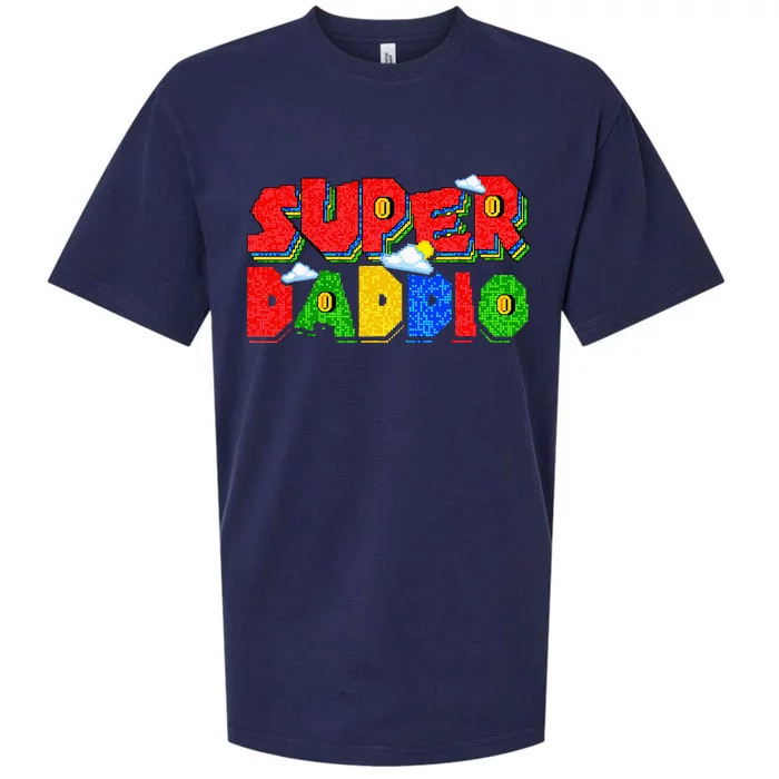 Gamer Dad Super Daddio Father's Day Funny Gift Sueded Cloud Jersey T-Shirt