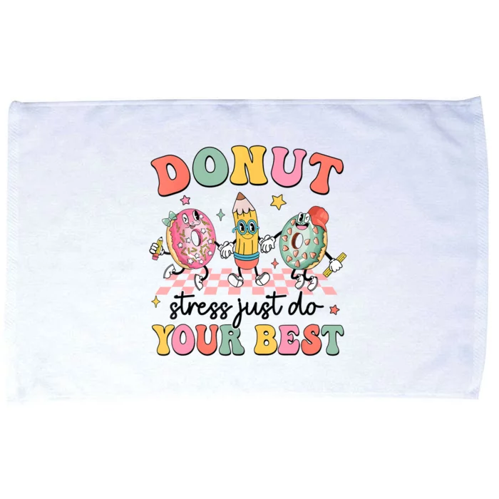 Groovy Donut Stress Just Do Your Best Test Day Teachers Microfiber Hand Towel