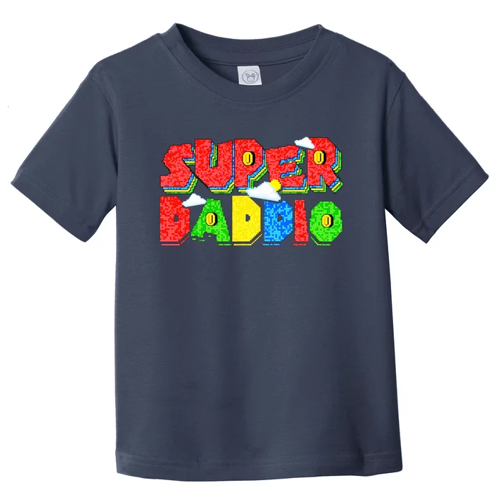 Gamer Dad Super Daddio Fathers Day Funny Gift Toddler T-Shirt