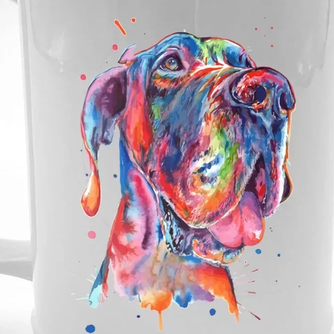 Great Dane Splash Art Dane Gift Front & Back Beer Stein