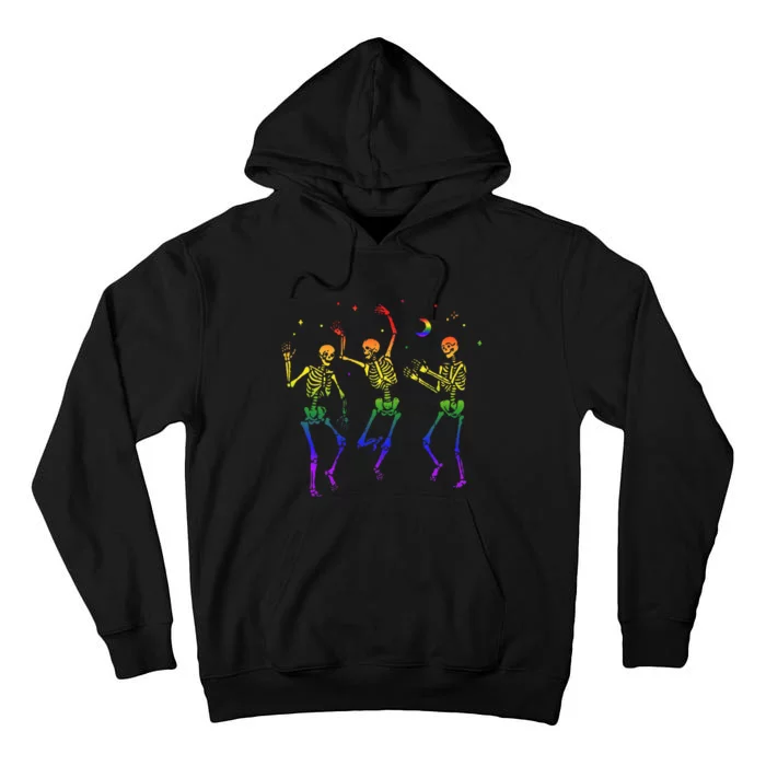 Goth Dancing Skeleton Gay Lesbian LGBT Pride For Halloween Tall Hoodie